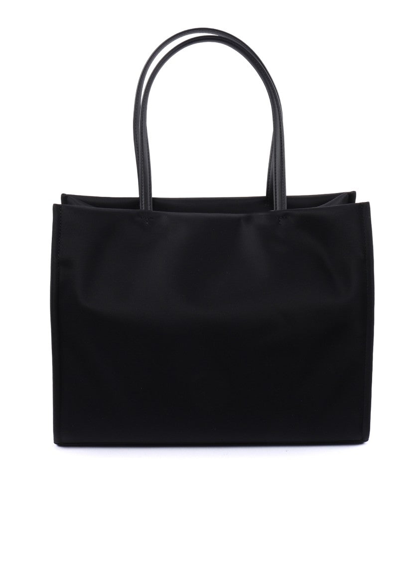 Tory Burch Black Ella Small Embossed Tote Bag
