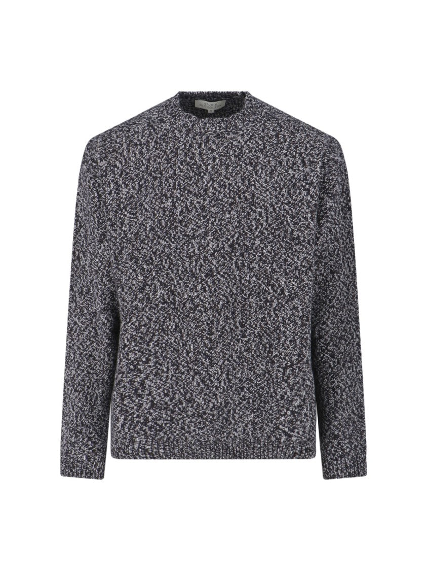 Studio Nicholson Textured Multicolour Sweater With Dynamic Pattern