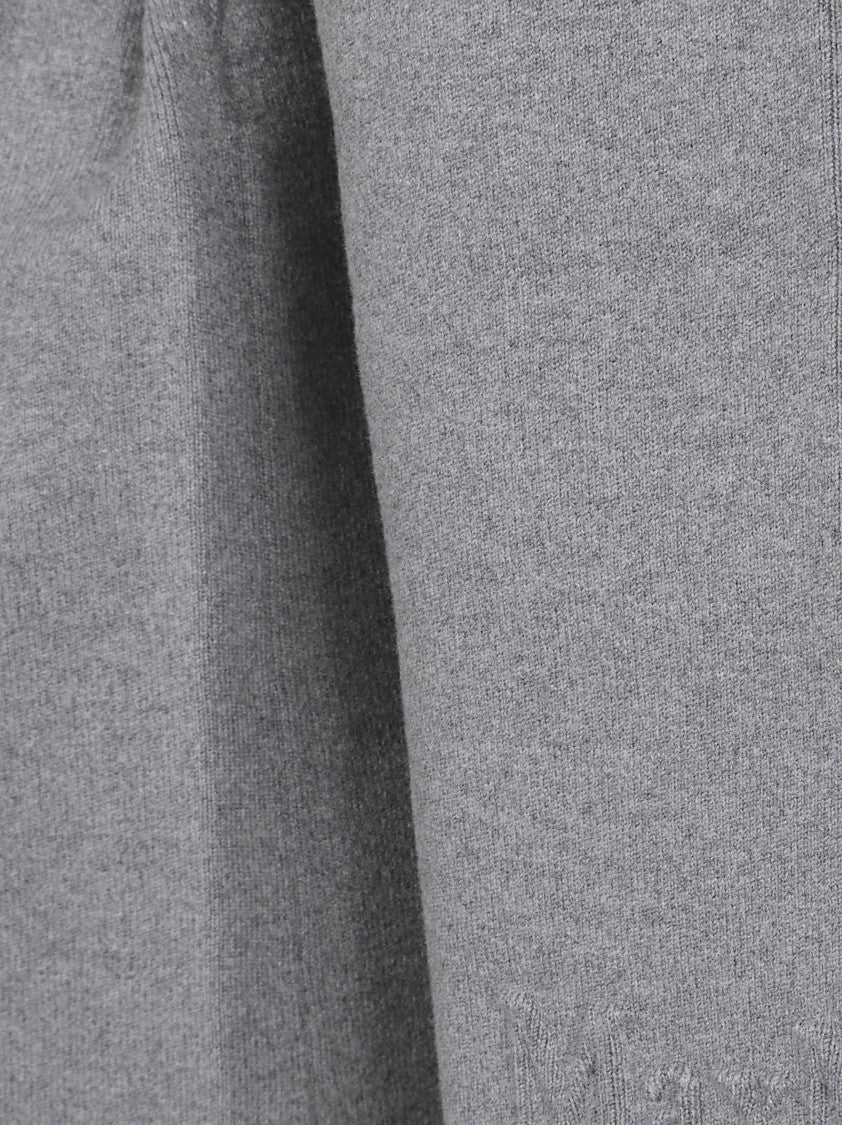 Max Mara Medium-Grey Coat With Self-Tie Waist Belt