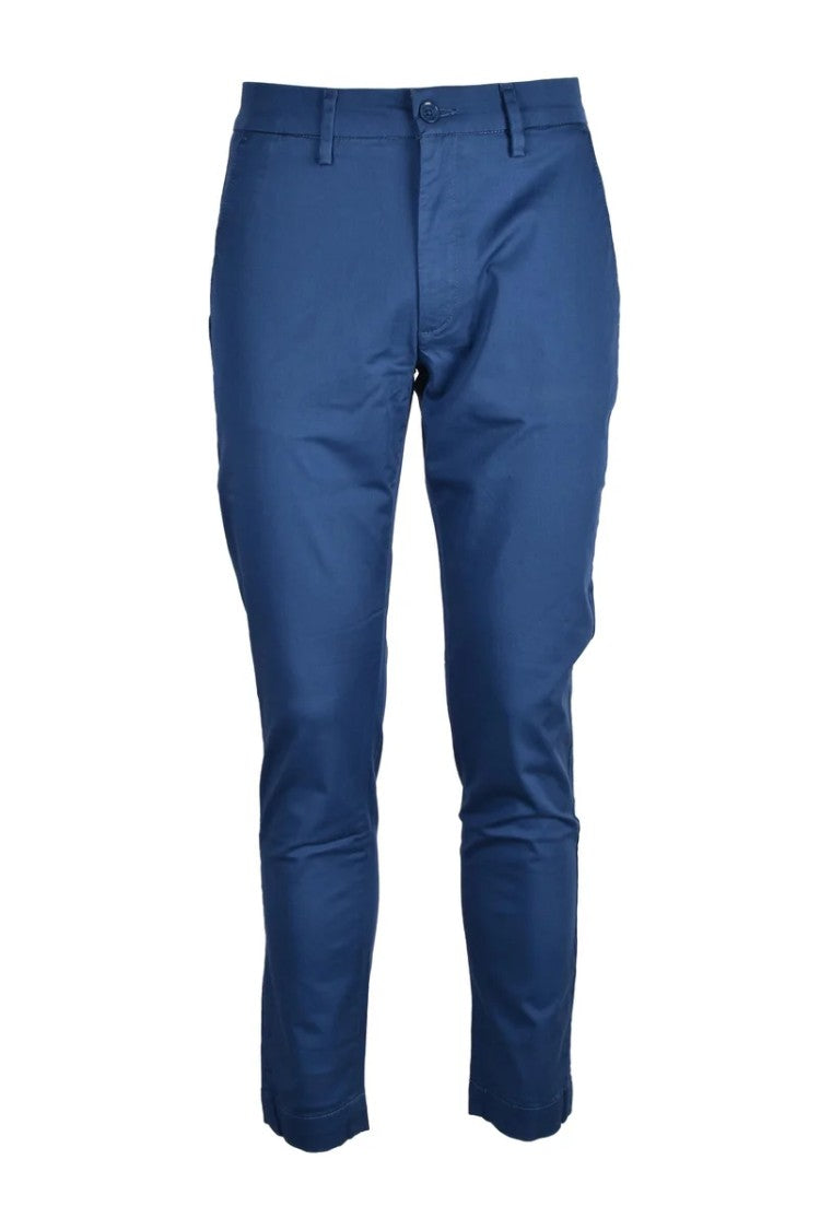 Hamaki-Ho Slim-Fit Blue Trousers With Tailored Silhouette And Mid-Rise Waist