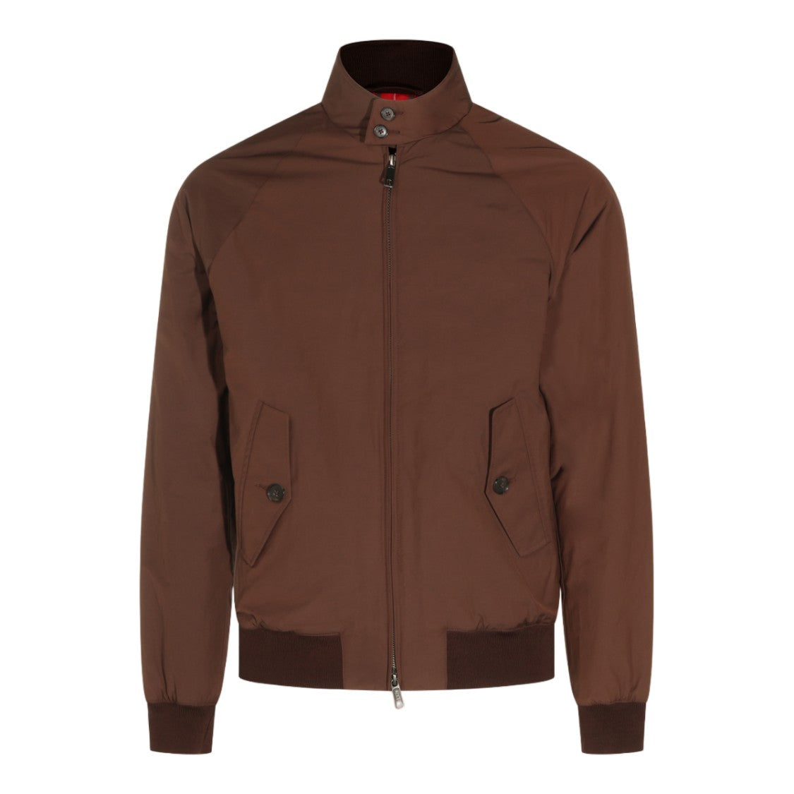 Baracuta Classic Bomber Jacket With Stand Collar And Tartan Lining