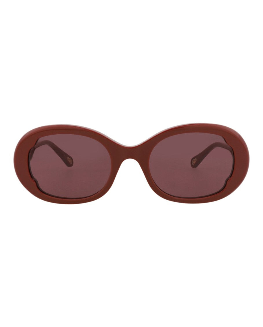 Chloé Round-Frame Sunglasses With Saddle Nose Bridge