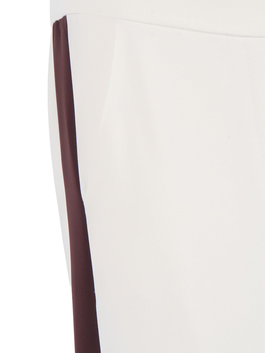 P.A.R.O.S.H. Bicolore Wide Leg Contrast Straight-Leg Pants
