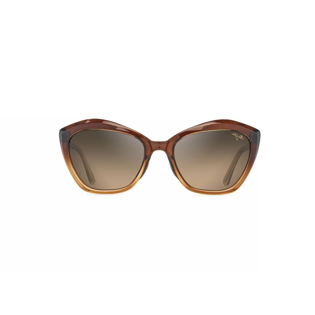 Maui Jim Lotus Gradient Brown Cat-Eye Sunglasses With Slender Arms
