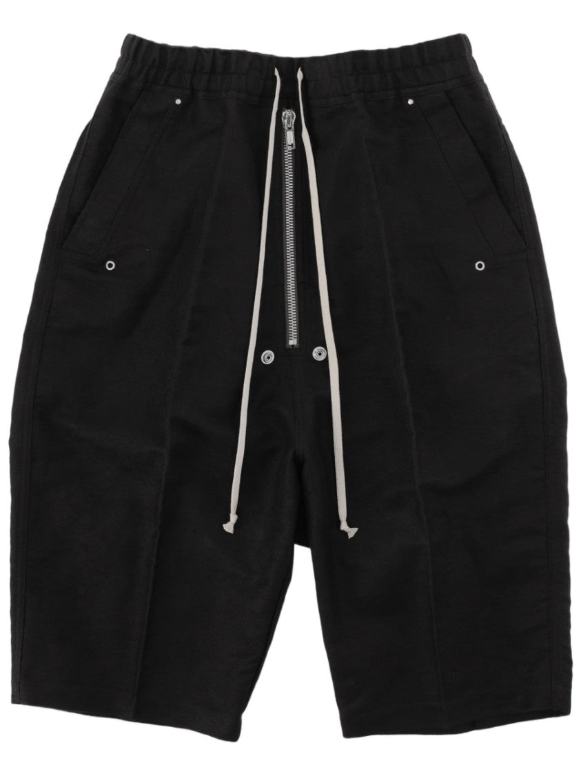 Rick Owens Bela Pods Relaxed Fit Ramie-Cotton Shorts