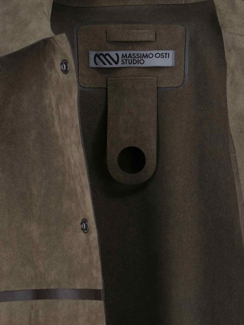 Massimo Osti Studio Classic Green Button-Down Shirt With Tailored Fit