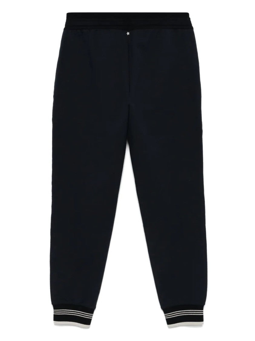 Lorena Antoniazzi Black Star-Appliqué Track Trousers