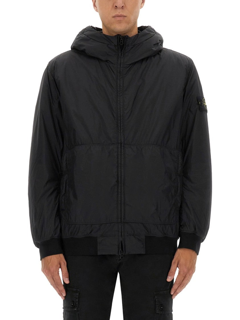 Stone Island Minimalist Padded Jacket With Hood