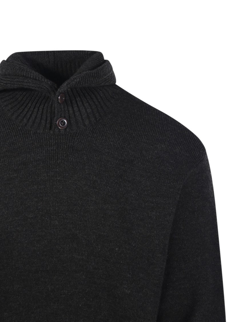 Lemaire Ribbed Hooded Sweater With Minimalist Design