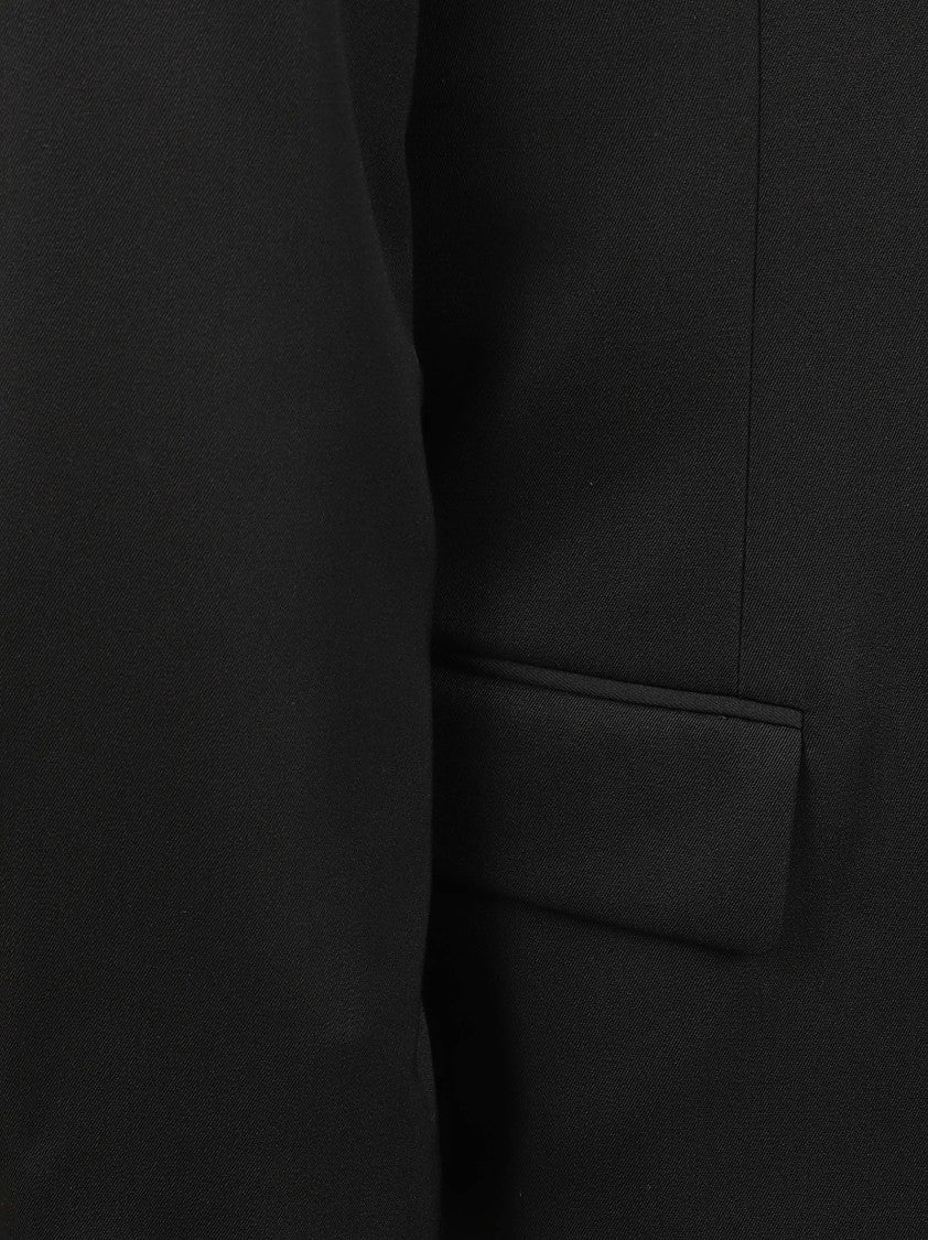 Balenciaga Tailored Wool Twill Jacket With Structured Silhouette