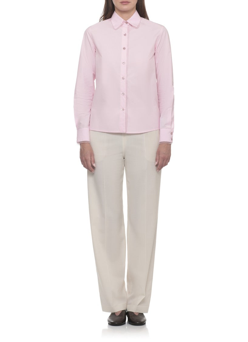 Fabiana Filippi Pink Light Point Cotton Shirt