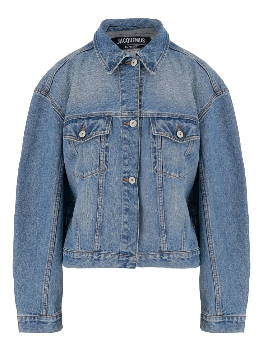 Jacquemus Blue De-Nimes Structured Seams Cotton Denim Jacket