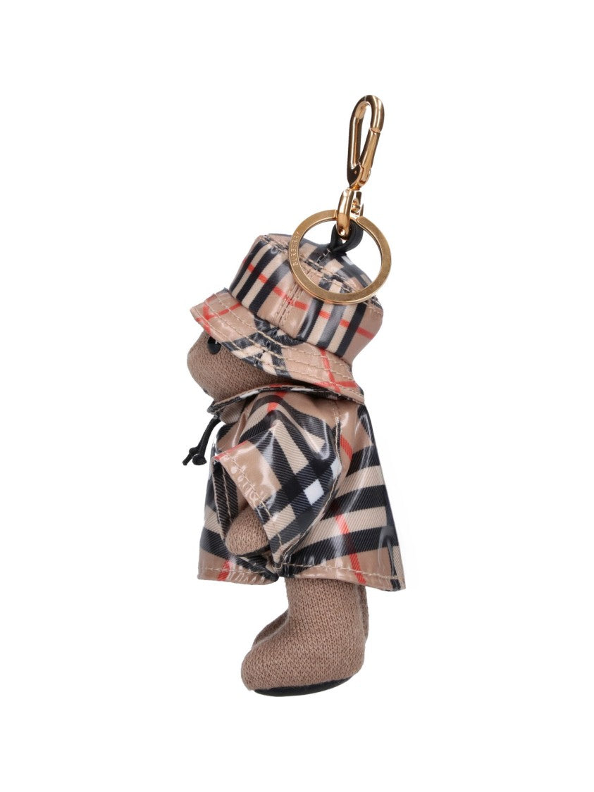 Burberry Checkered Raincoat Teddy Bear Keychain