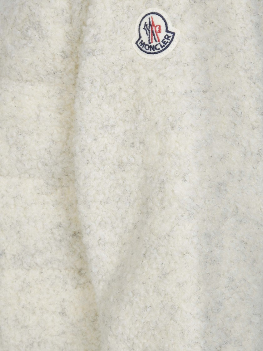 Moncler Cropped Hooded Zip-Up Cardigan