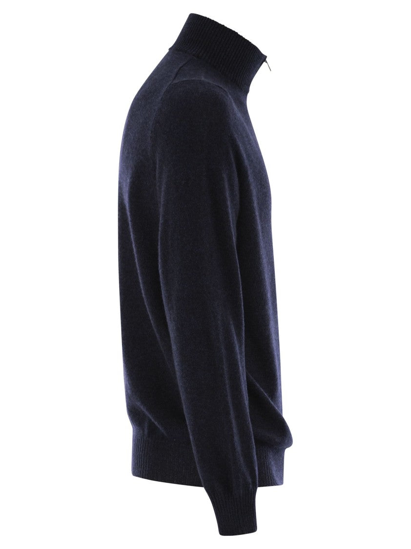 Fedeli Favonio Persia - Cashmere Half-Zip Sweater