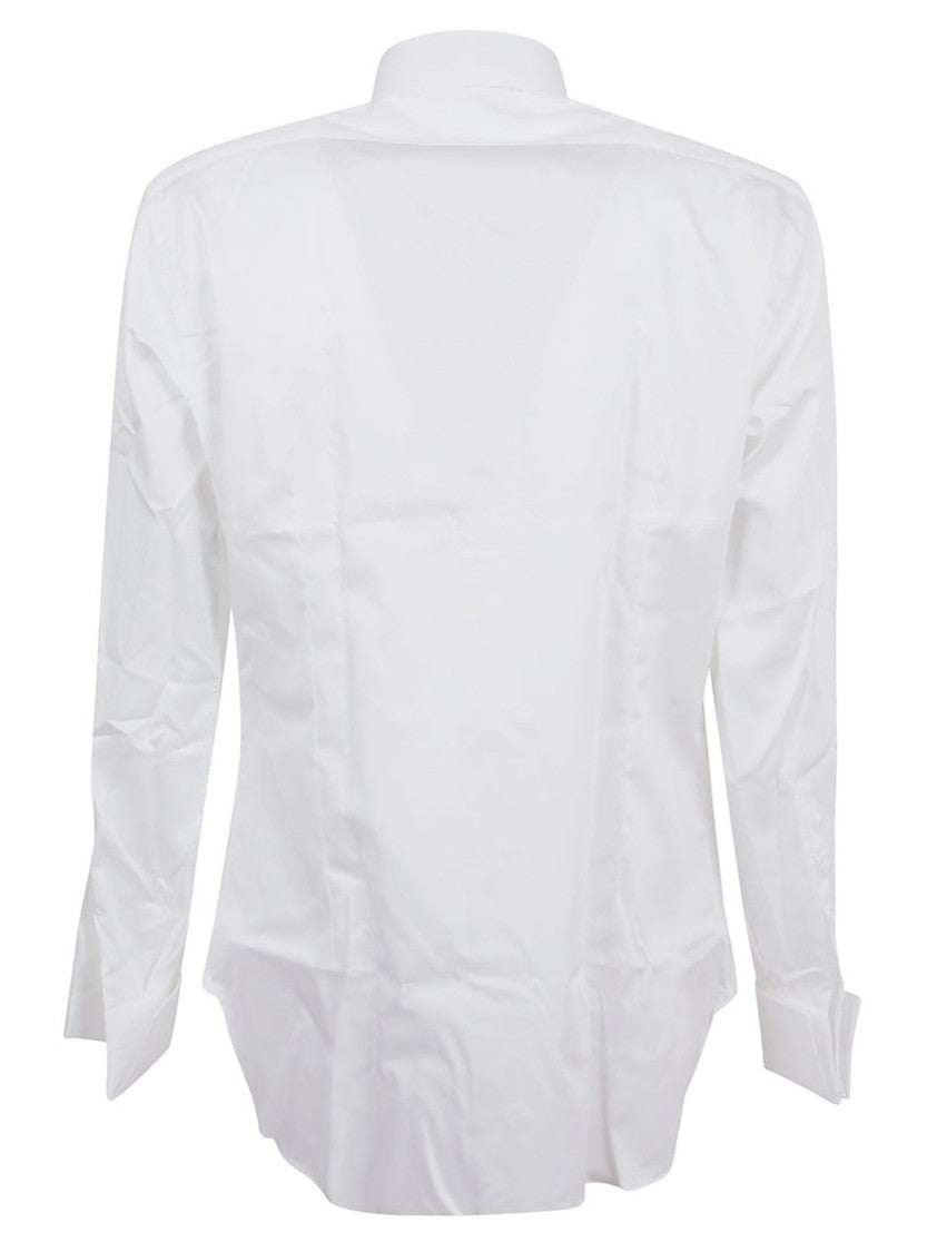 Buonamassa Tailored White Long-Sleeve Shirt With Pointed Collar