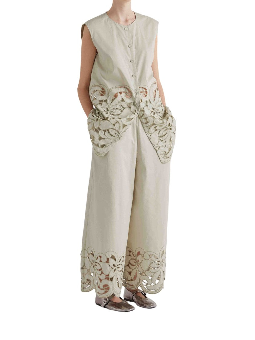 Meimeij Pantalone Wide-Leg Cotton Pants