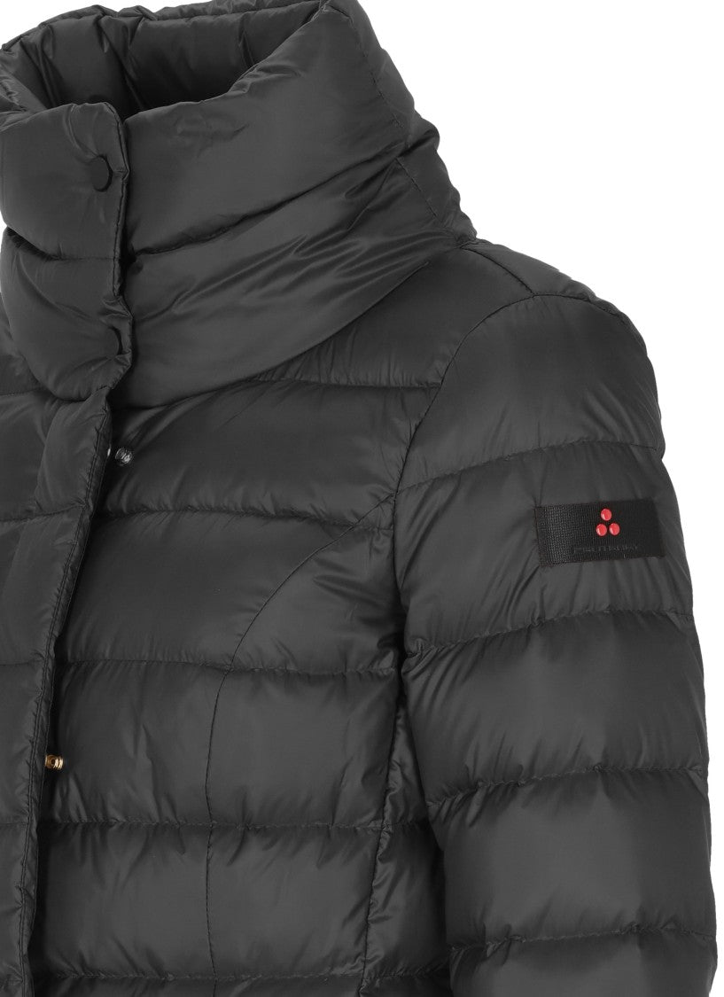 Peuterey Black Sobchak Quilted Long Down Jacket