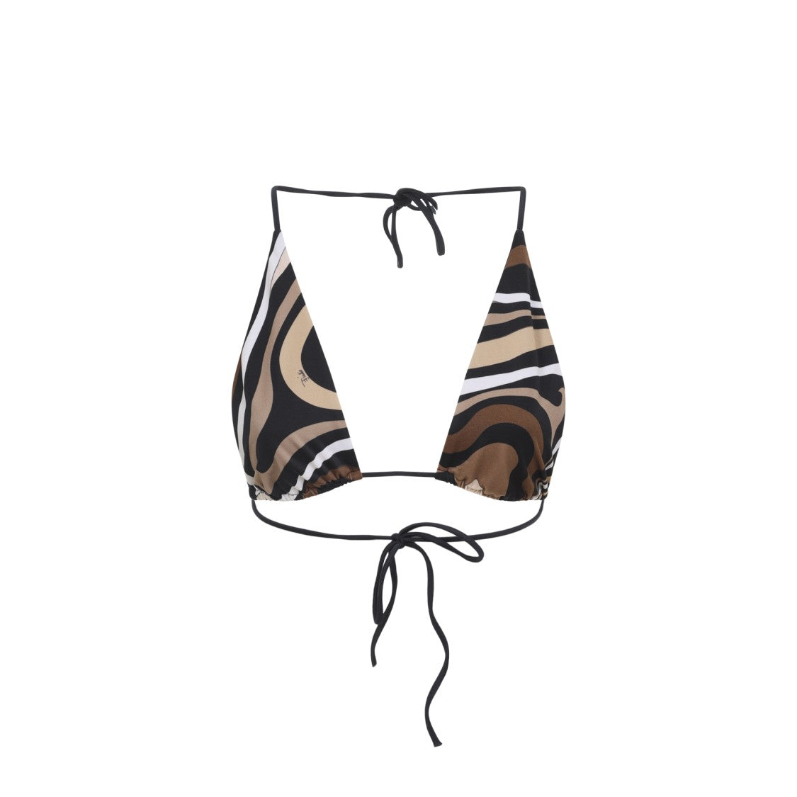 Pucci Abstract Triangle Swim Top With Adjustable Ties