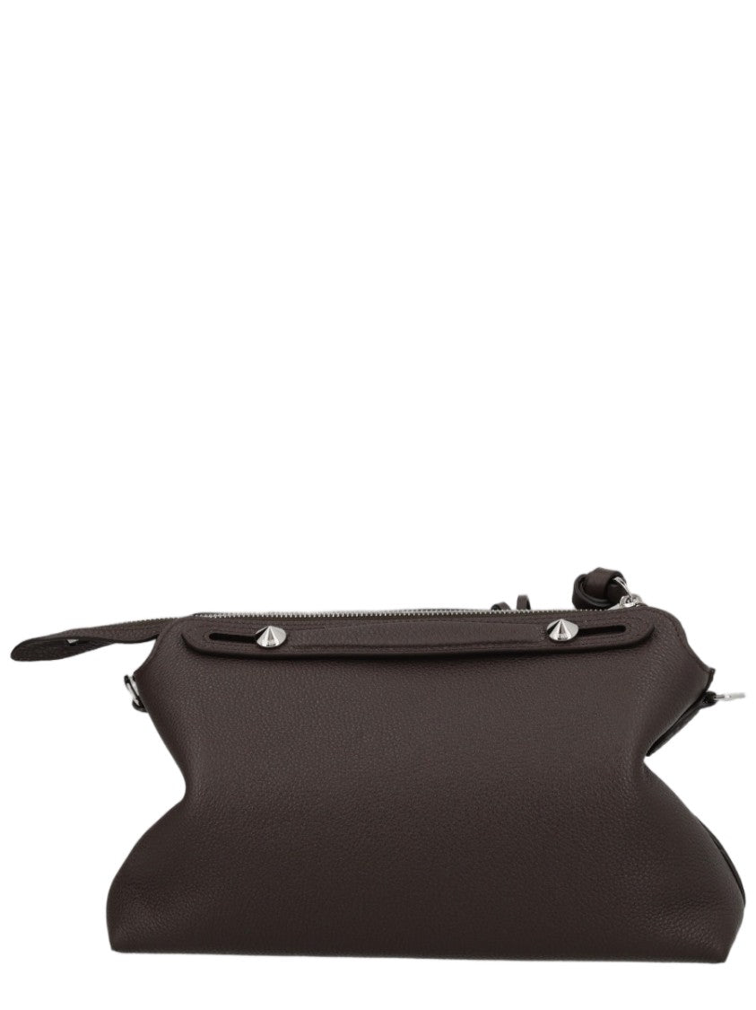 Fendi Brown Sleek Calfskin Shoulder Bag