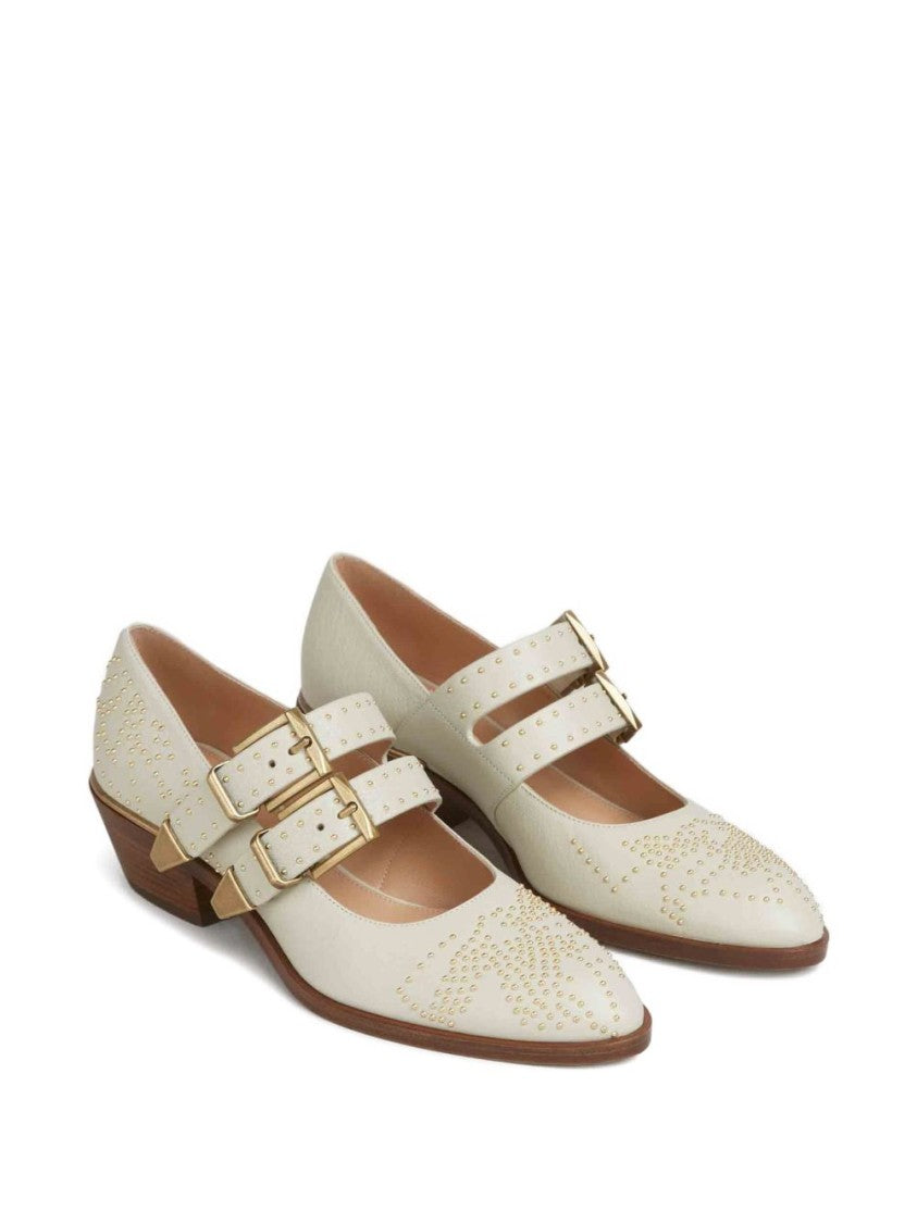 Chloé Pointed Toe Leather Flats