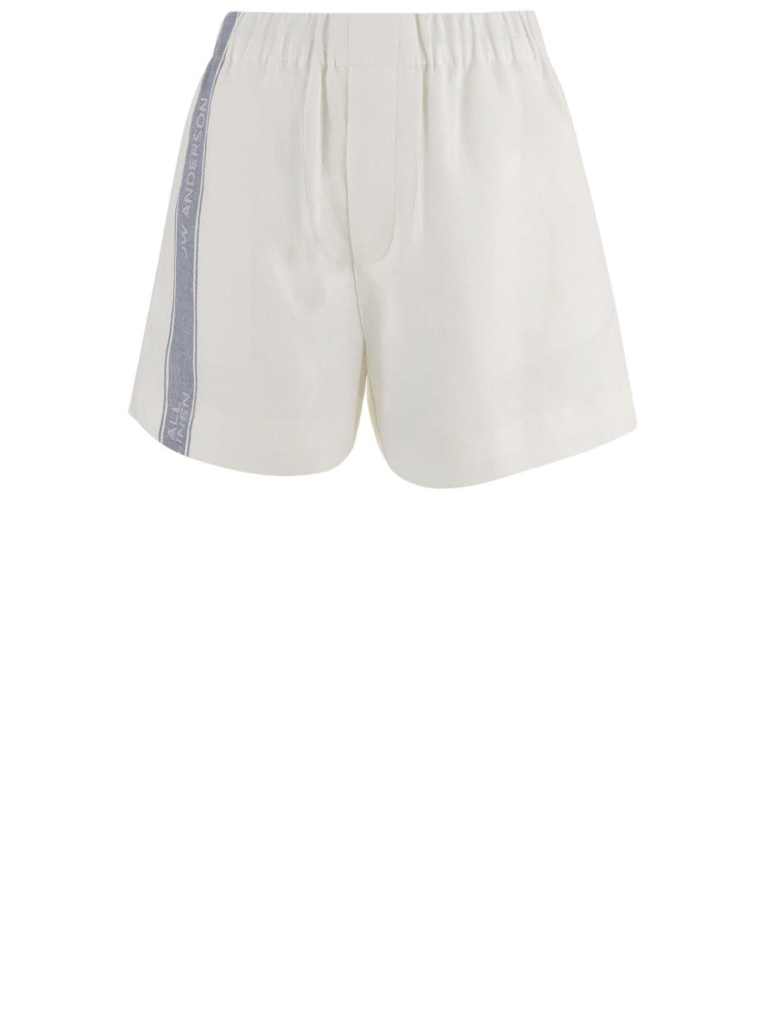 J. W. Anderson Linen Cropped Trousers With Elasticated Waistband