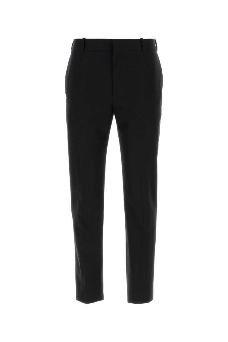Alexander Mcqueen Black Cotton Pant