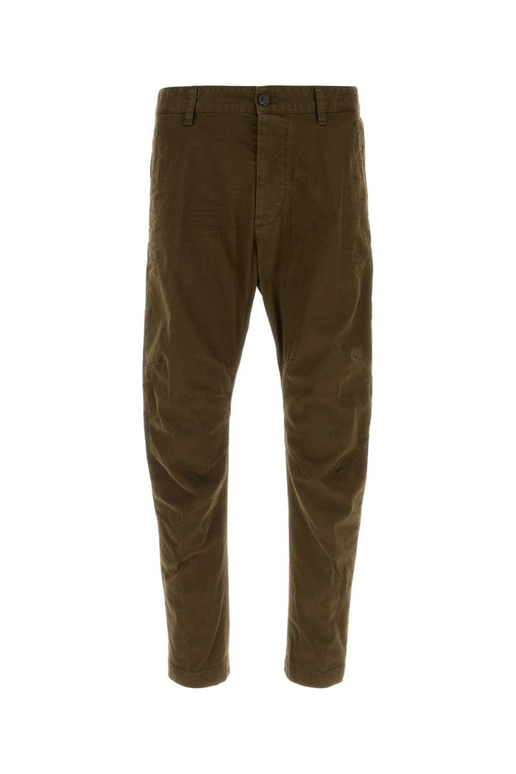 Dsquared2 Olive Green Stretch Cotton Sexy Chino Pant
