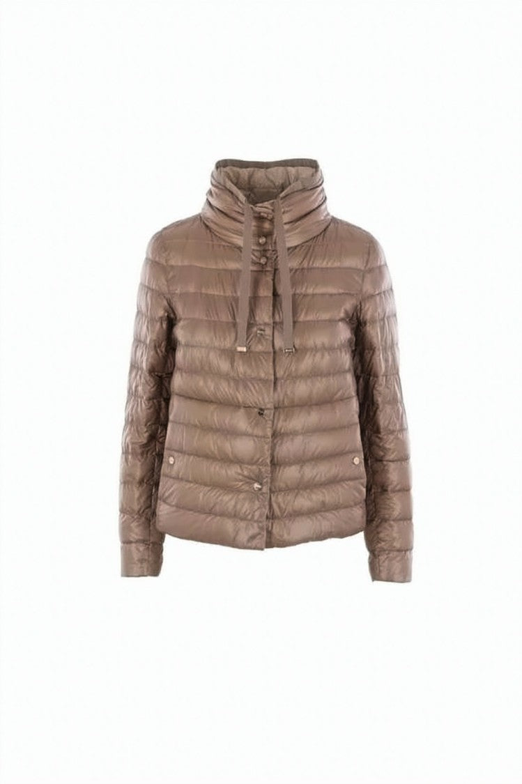 Herno Black Short Quilted High Collar Jacket