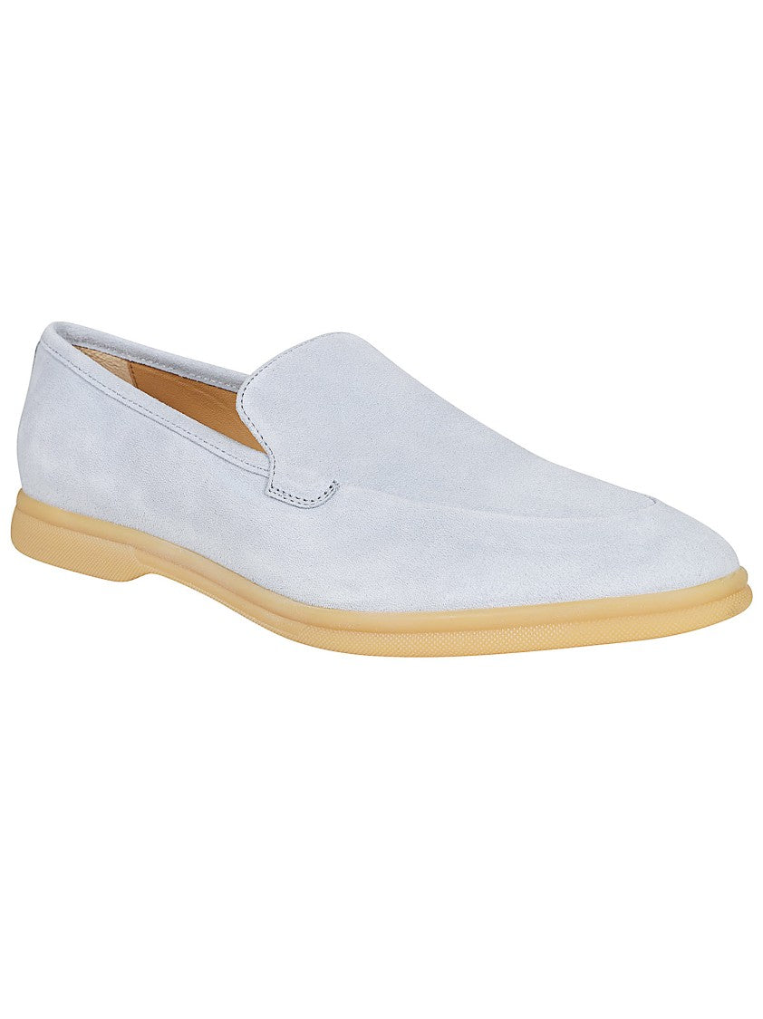 Eleventy Suede Slip-On Moccasin Flats With Minimalist Design