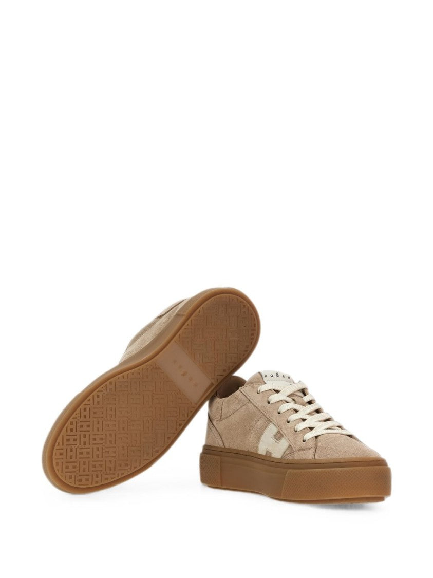 Hogan Black Low-Profile Calfskin Suede Sneakers