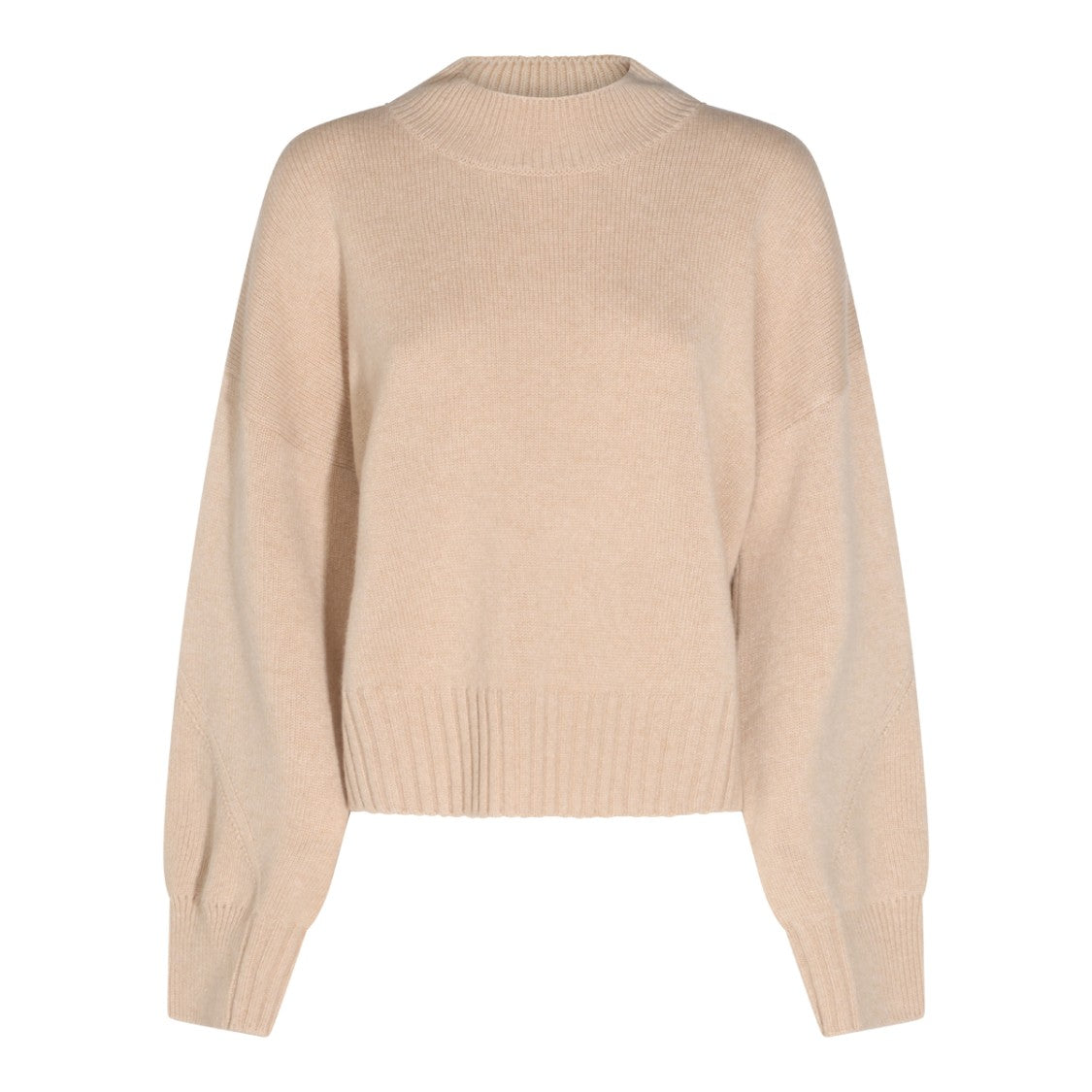 Malo Light Sand Cashmere Crewneck Sweater