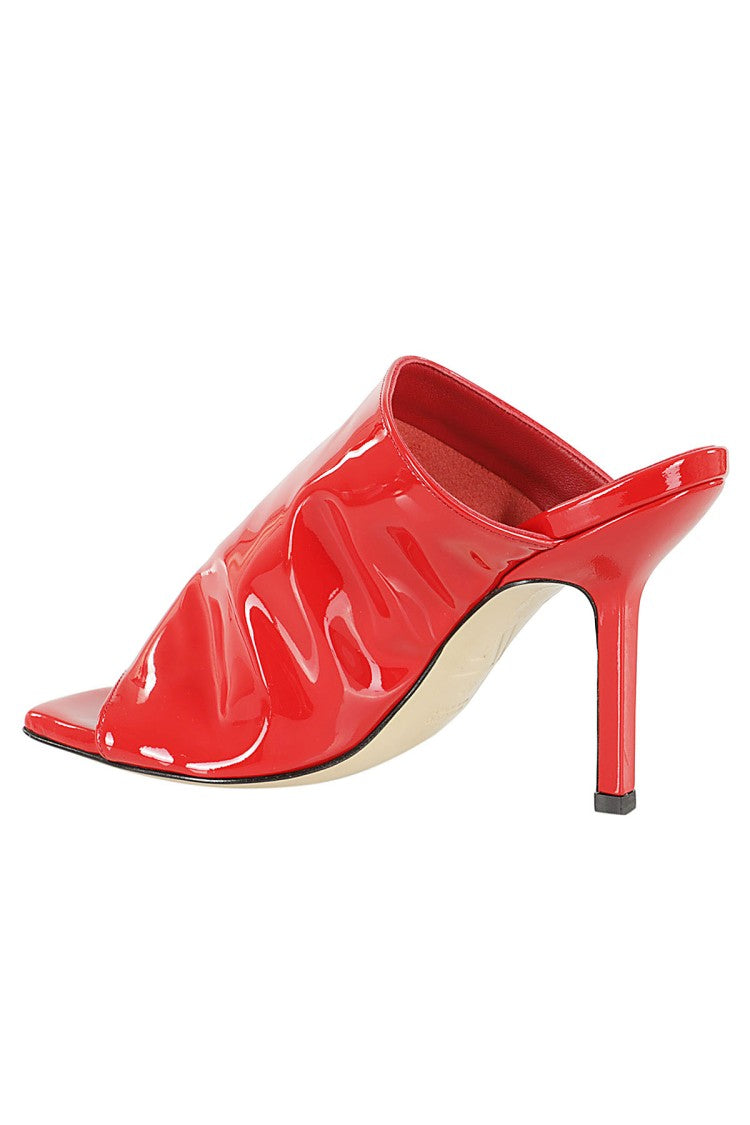 Giampaolo Viozzi Vernice Patent Leather Mules With Square Open Toe