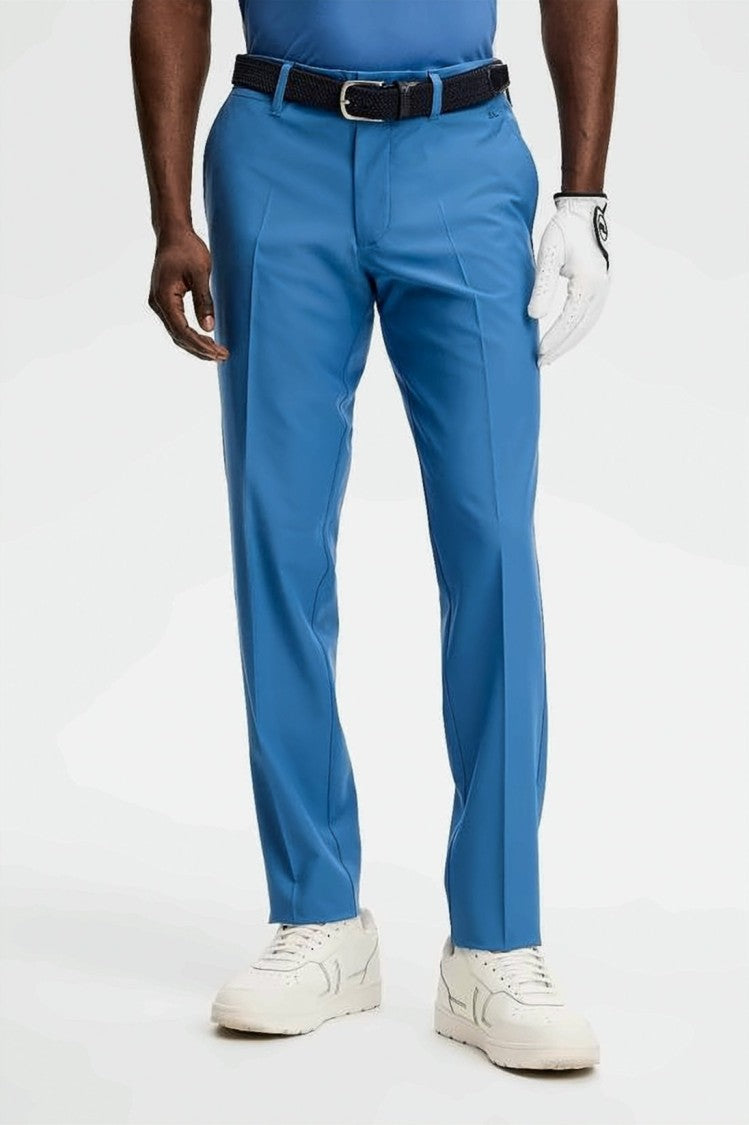 J Lindeberg Straight-Fit Tailored Pants With Classic Waistband