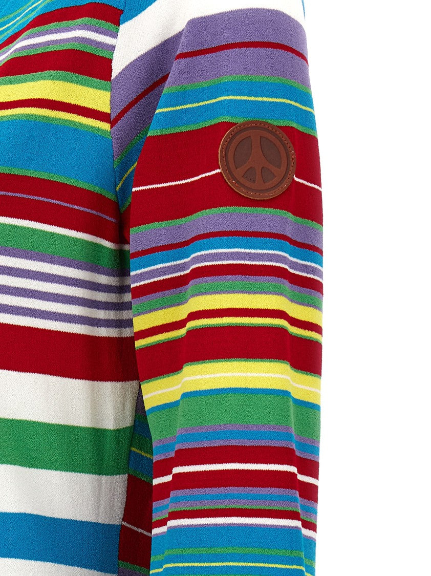 Moschino Long Striped Stretch Viscose Cardigan