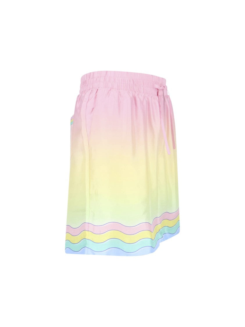 Casablanca Multicolor For The Love Of Dance Silk Shorts