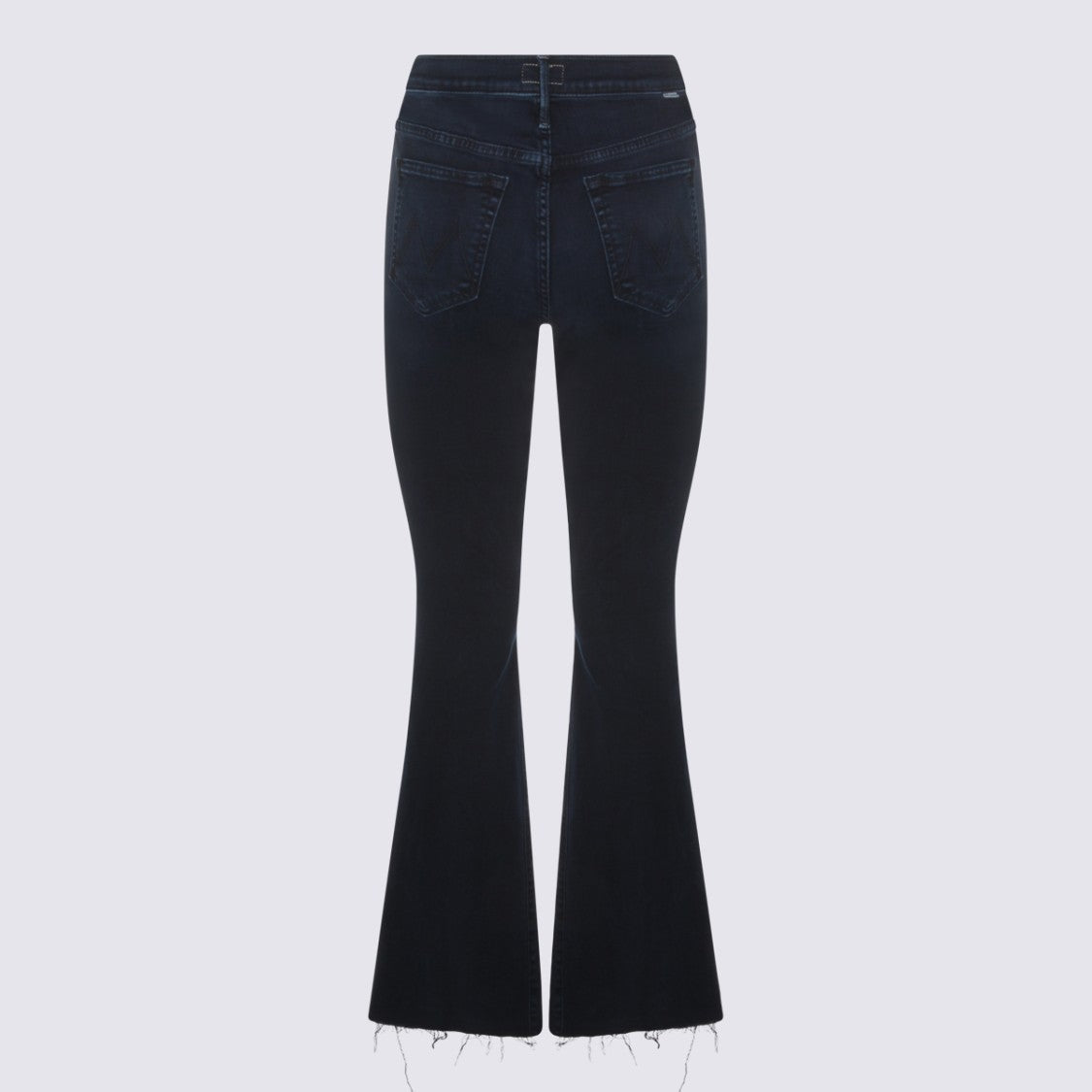 Mother Navy Blue High-Waisted Wide-Leg Jeans