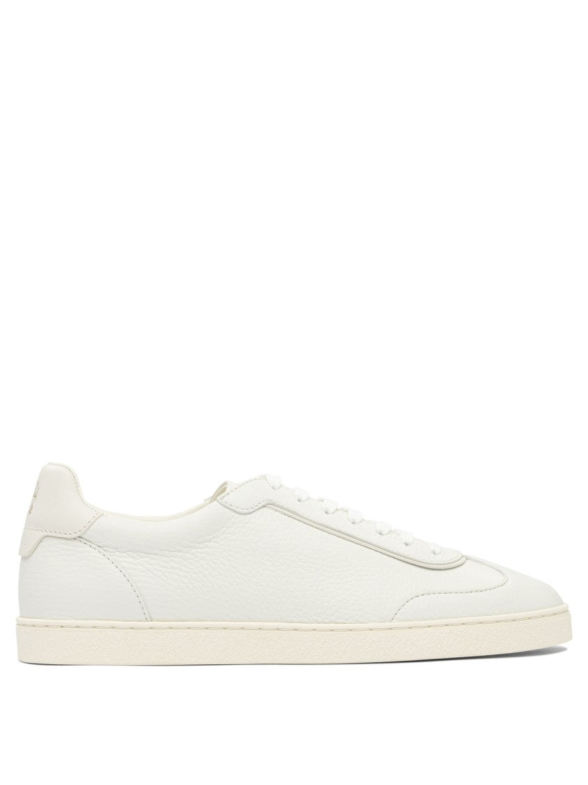 Brunello Cucinelli Textured Leather Slip-On Sneakers