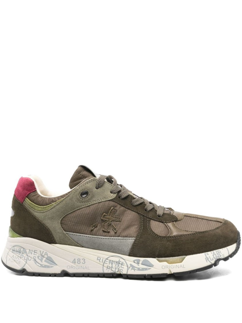 Premiata Premium Green Leather Sneakers
