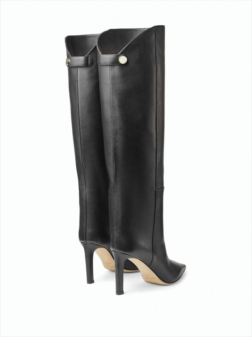 Jimmy Choo Tall Black Boots With Pointed Toe