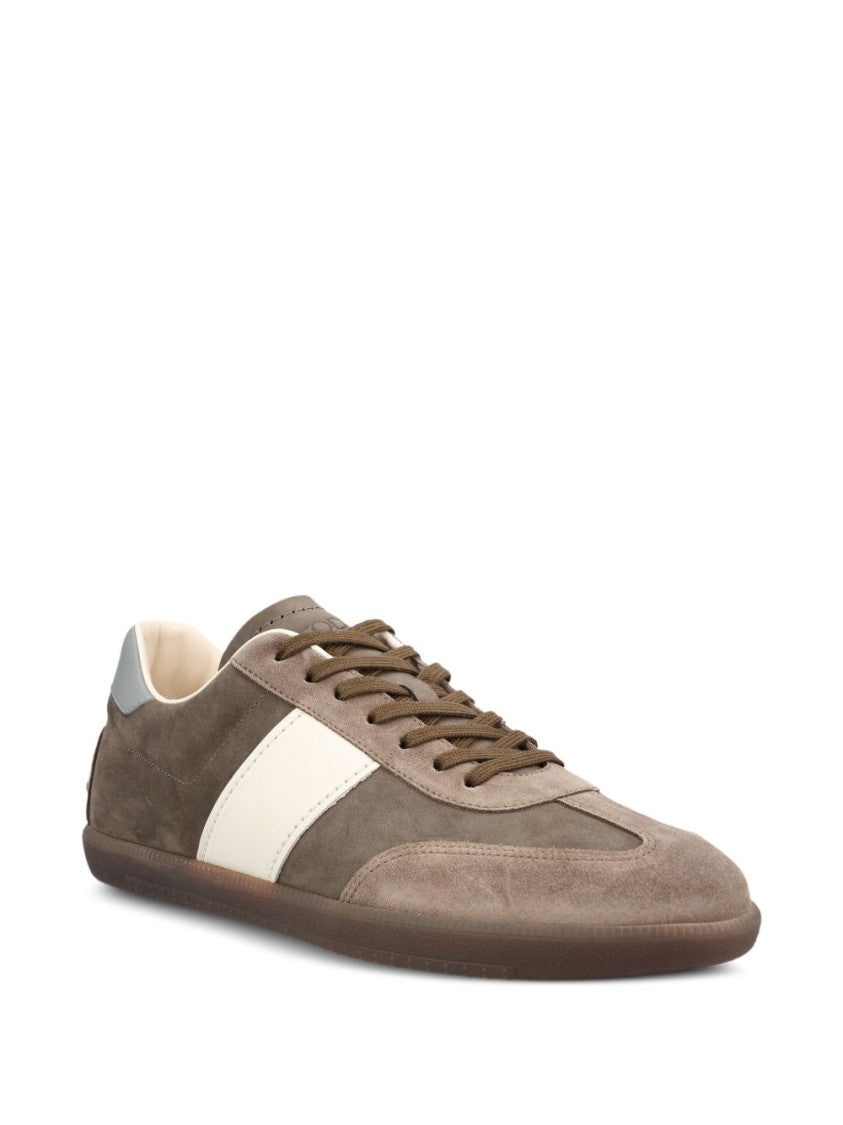 Tod's Brown Suede Rubber Stud Detail Sneakers