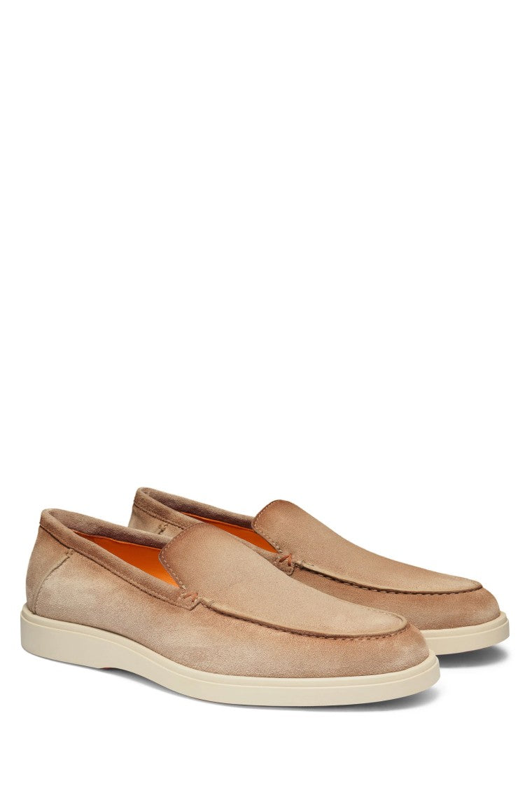 Santoni Suede Slip-On Shoes