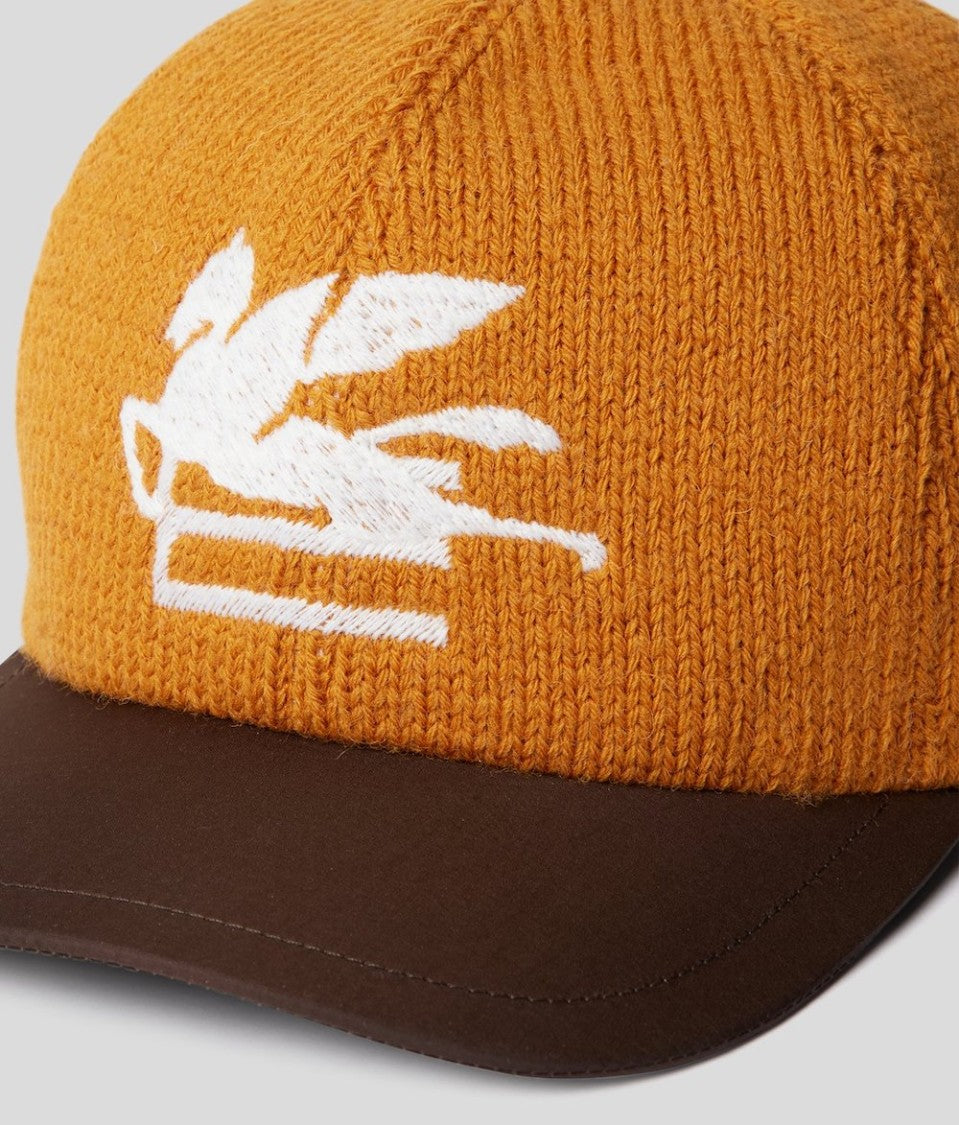 Etro Pegaso Logo Wool Baseball Cap