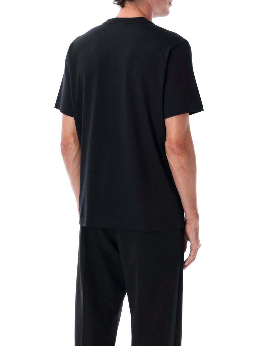 Burberry London Black Cotton Knight Stamp T-Shirt