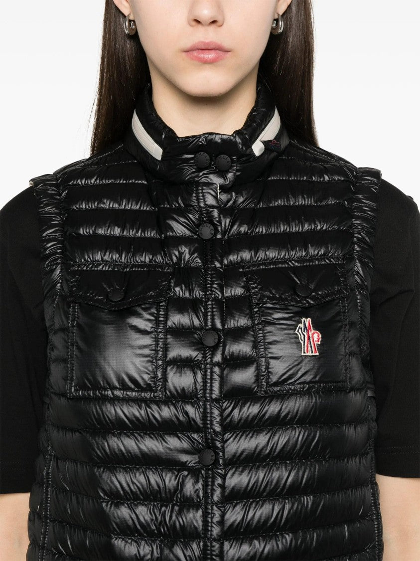 Moncler Grenoble Black Gumiane Water-Repellent Quilted Vest