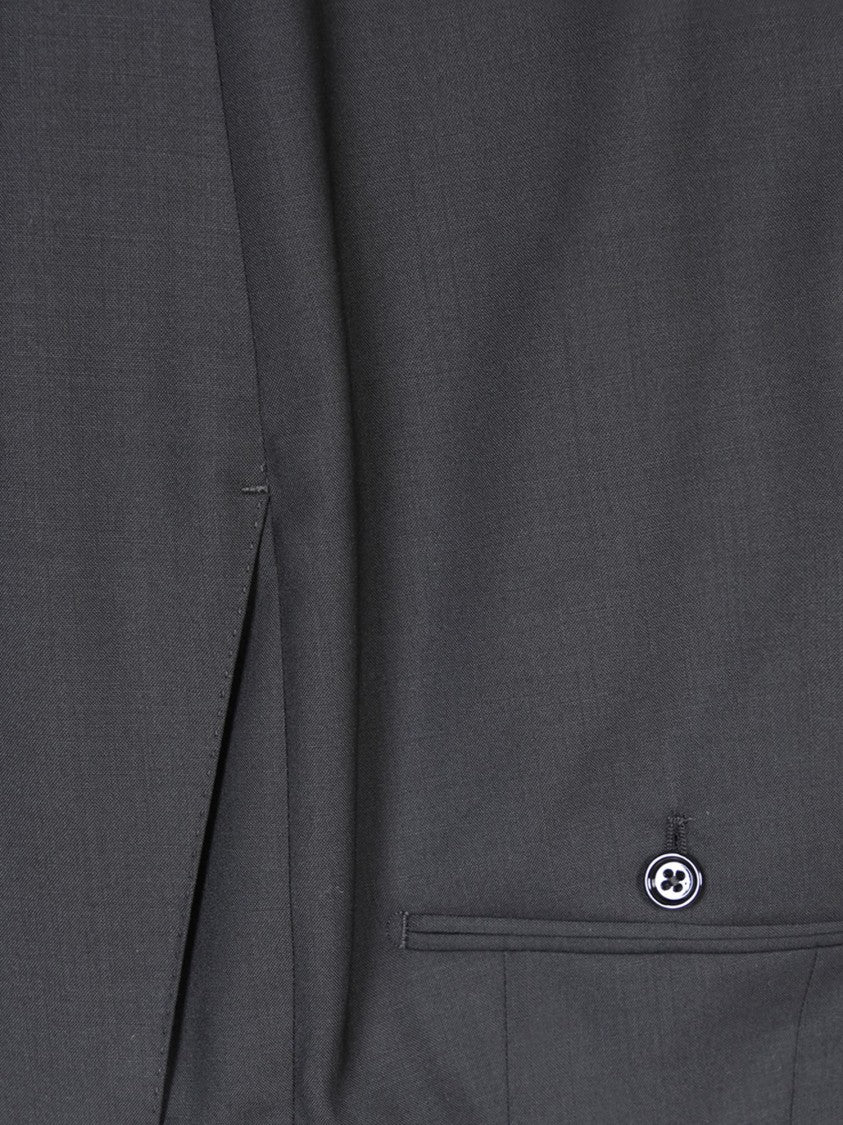 Lardini Black Wool Suit