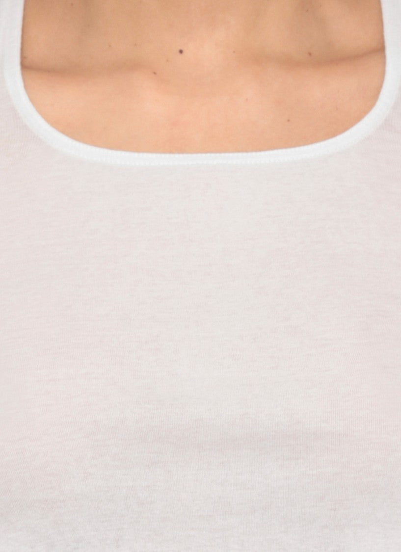 Drkshdw By Rick Owens Ivory Tank Top Cotton Tank Top