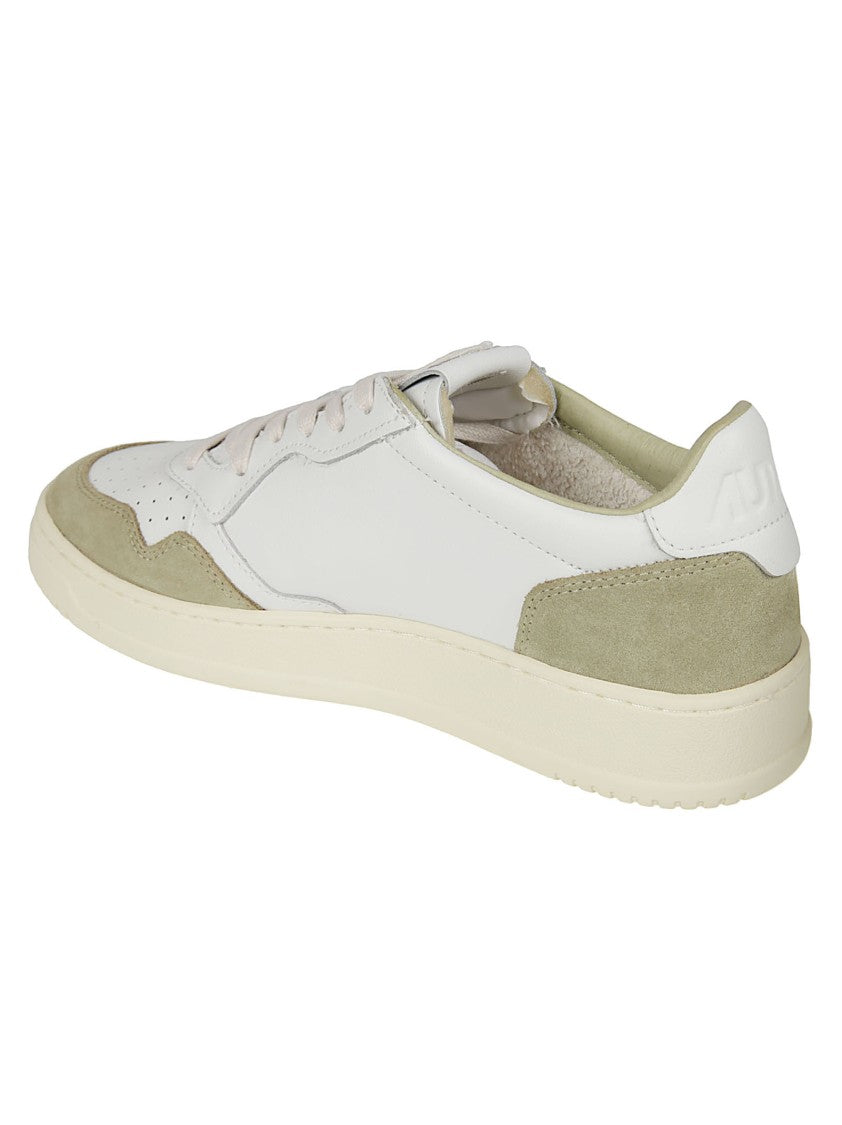Autry Medalist Low Suede Overlays Leather Sneakers