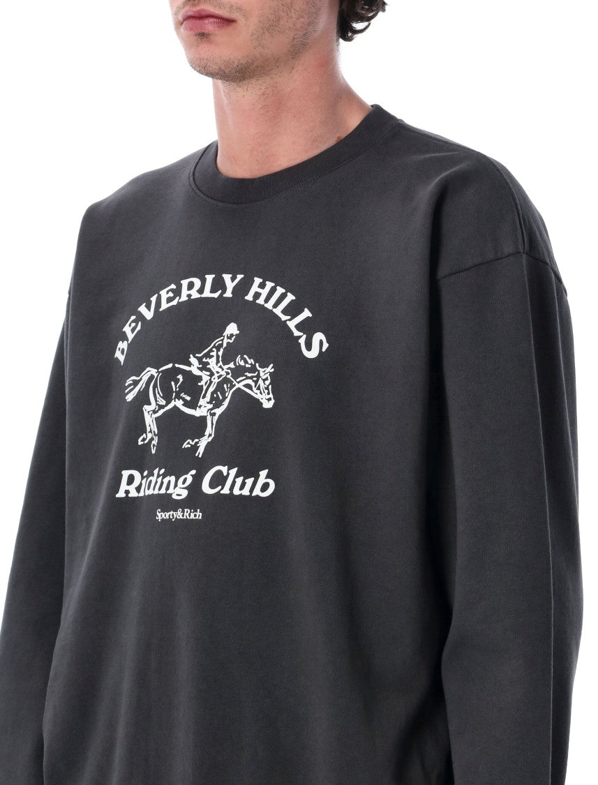 Sporty And Rich Bh Riding Club Crewneck Sweatshirts