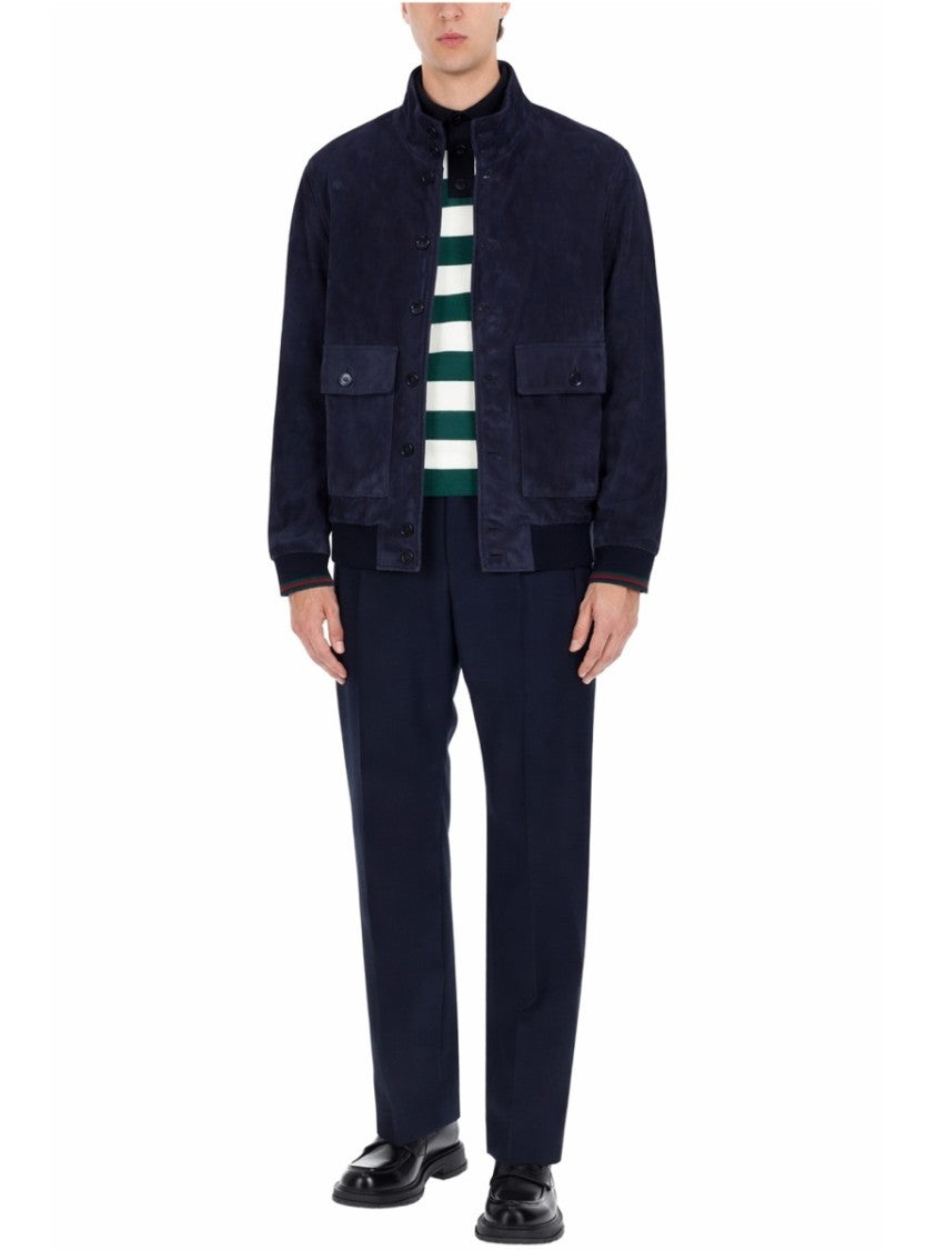 Gucci Button-Up Lambskin Suede Jacket